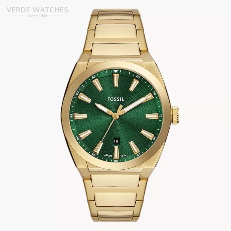 FOSSIL Everett Three-Hand Date Gold-Tone – FS6090